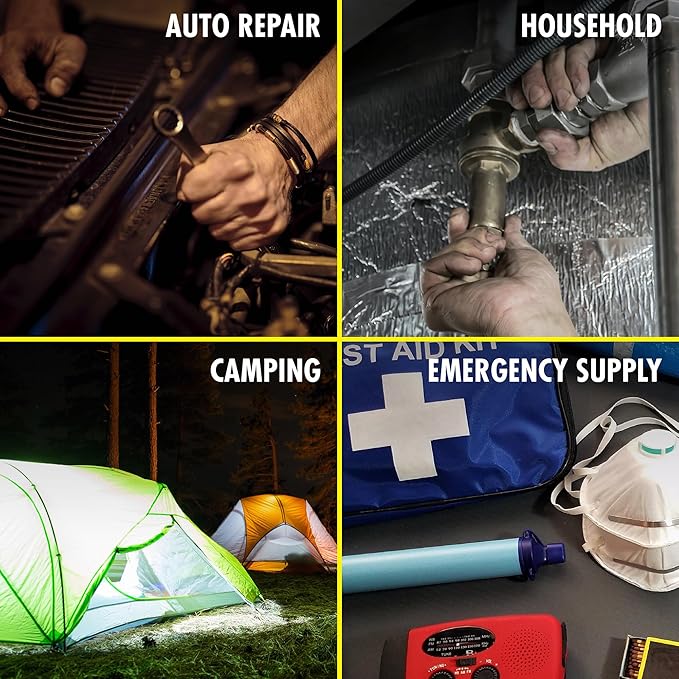 Wagan EL4308 Solar Powered LED Camping Lantern USB Rechargeable LED Tent Light Flashlights Camping Light with Folding Hanging Clip Tripod Mountable for Outdoor Backpacking Gear Emergency Kits