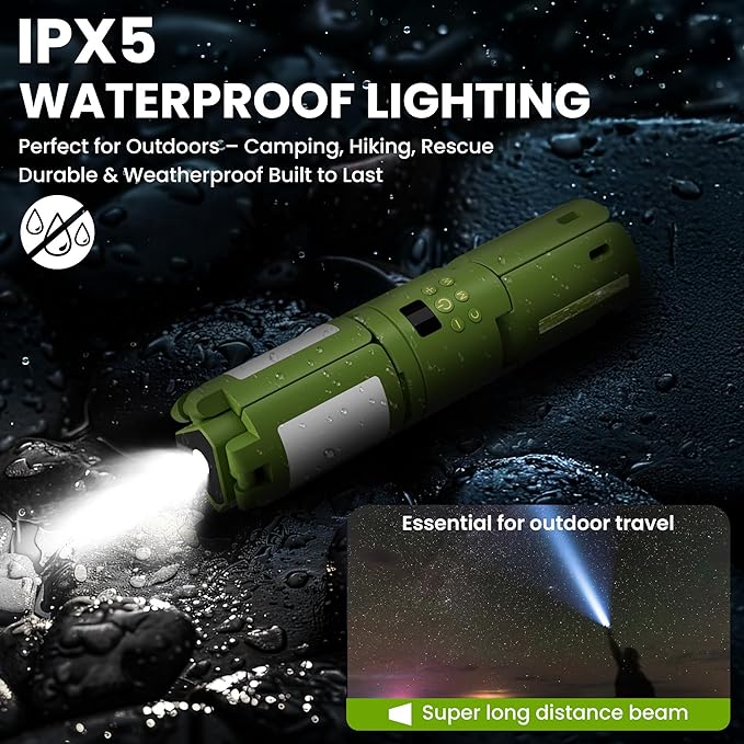 Rechargeable Telescoping Stand LED Camping Lantern & Work Light 15000mAh SOS & RGB Modes, Magnetic Base for Power Outages, Outdoor Adventures & Vehicle Maintenance