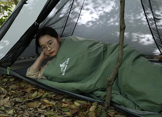 Ultralight Backpacking Sleeping Bag 1.77lbs, Warm Weather Sleeping Bag 50℉-63℉, Nylon Shell and Lining, Waterproof, Compact and Lightweight for Backpacking Camping Hiking