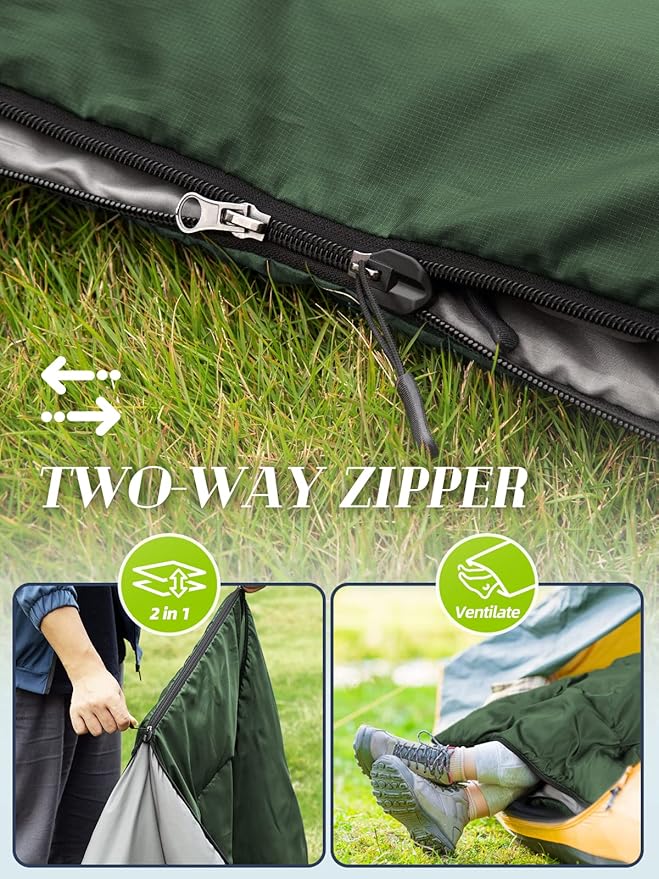 Bessport Lightweight Sleeping Bag, Ultralight Backpacking Sleeping Bag, 3 Season Waterproof for Adults Kids, Outdoor, Hiking, Camping