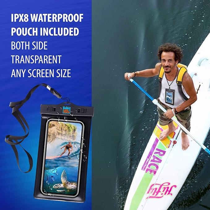 Luck route Dry Bag - Waterproof Backpack for Kayaking, Boating and Fishing - Quick-Access Outer Pocket & 500D Tear Resistance PVC