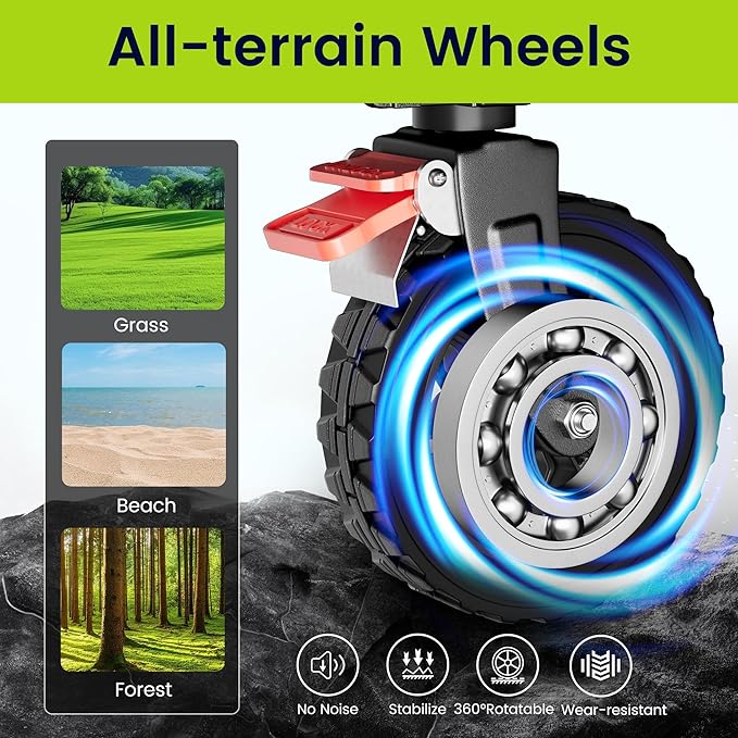 180L Collapsible Wagon with Wheels, Feelnais Folding Wagon Cart with Adjustable Handle, Foldable Utility Wagon for Grocery Shopping Camping Outdoor Sports Beach Garden
