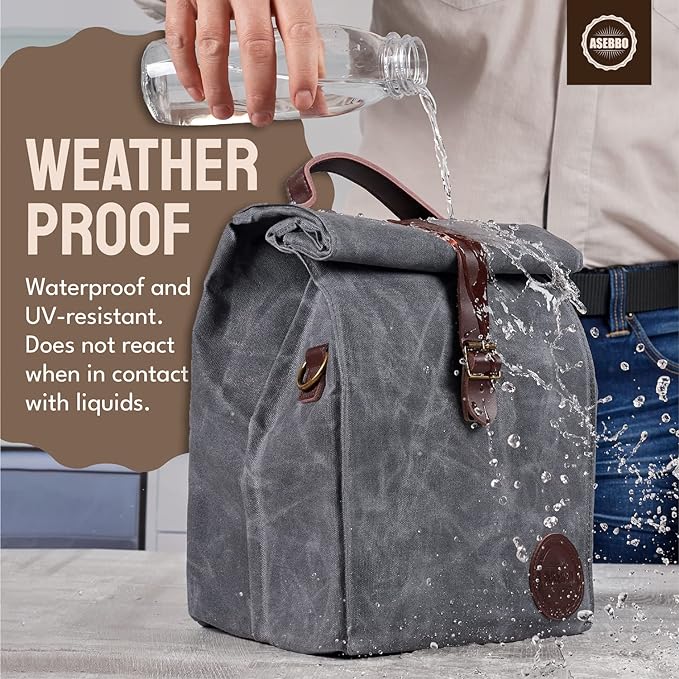 Insulated Lunch Bag for Women & Men (Grey)