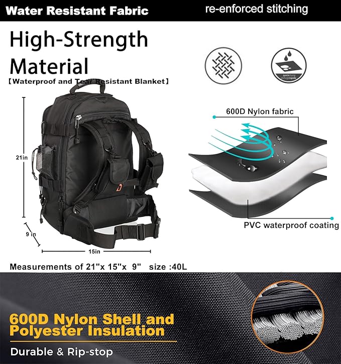 Tactical Backpack Military Army Daypack - Assault Pack for Men Molle Backpacks Bug Out Bag 3 Day Pack for Hiking Camping Travel Hunting Rucksack Trekking Black