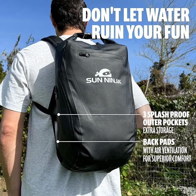 SUN NINJA Dry Bag Backpack, Waterproof Floating Drybag for Kayaking & SUP, Dry Bags Waterproof Backpack for Men & Women