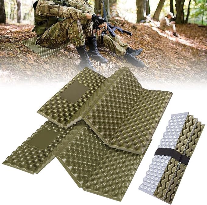 2 Pcs Waterproof Foldable Hunting Mat-Lightweight Foam Hunting Sitting Pads-Portable Hiking Sitting Seat Cushion with Straps for Outdoor Hunting Camping Tree Stand Accessories