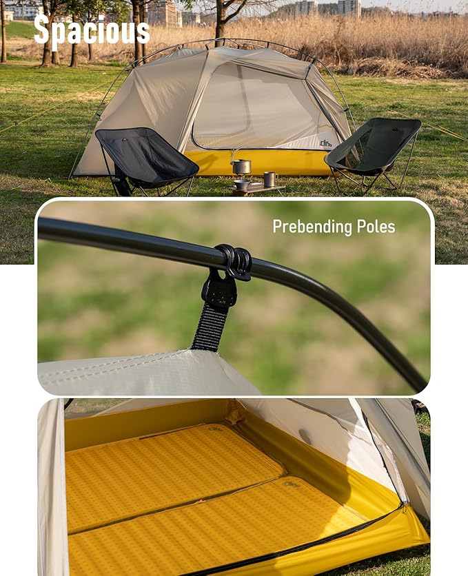 iClimb Ultralight 2 Person 3 Season Tent Waterproof for Outdoor Backpacking Camping Hiking Trekking Mountaineering