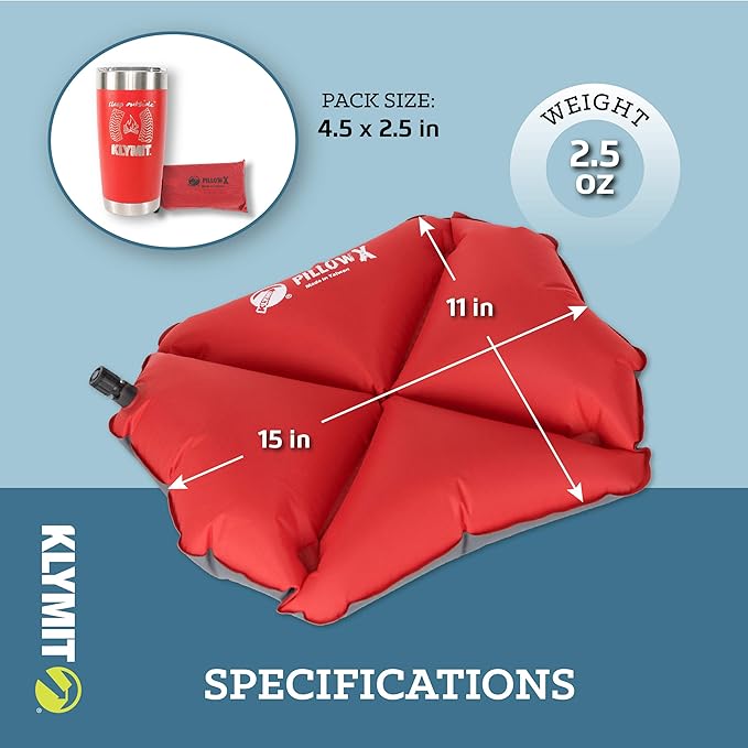 Klymit Pillow X Inflatable Camp & Travel Pillow