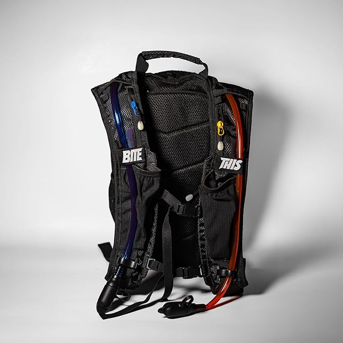 RAVERUNNER® Dino Festival Water Backpack - Dual Chamber Hydration - 3L Insulated Water Backpack for Raves, Festivals, Hiking, Running - Festival Hydration Pack for Hydration Backpack Rave