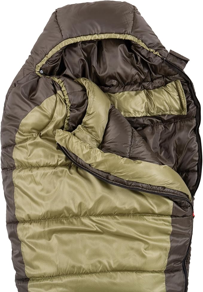 Coleman North Rim 0°F Big & Tall Sleeping Bag, Cold-Weather Mummy Sleep Sack with No-Snag Zipper & Adjustable Hood for Warmth & Ventilation