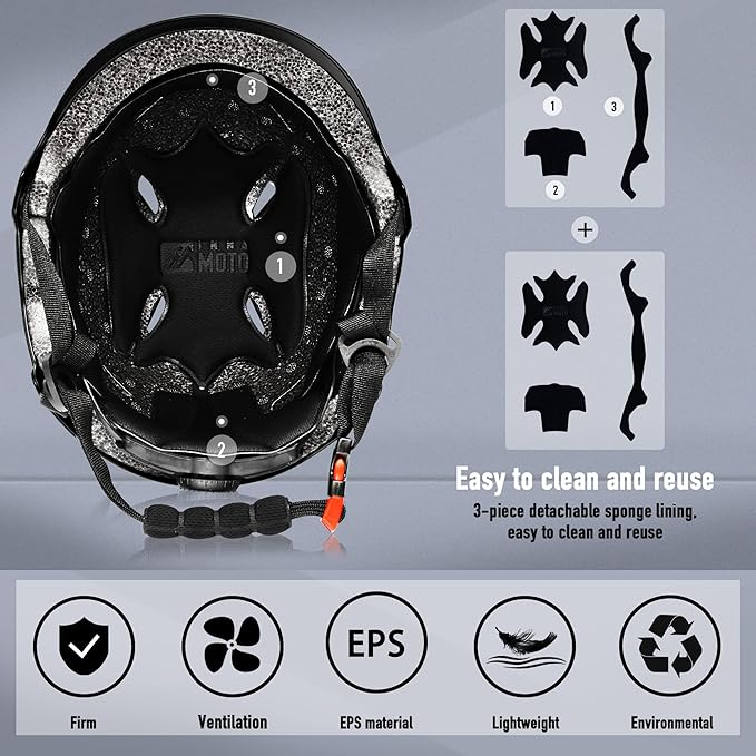 Skateboard Helmet for Adults - Adjustable Certified Safety Adults Helmet for Skateboarding Bike Bicycle Scooter Cycling Skate Skating Multisport Helmets for Women Men Boys Girls Kids Youth