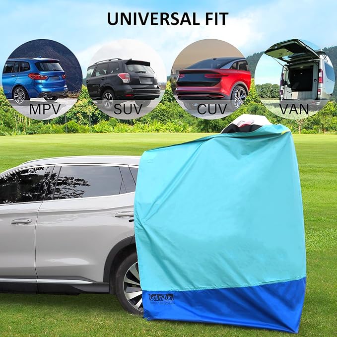 Hatchback Cabana with Magnets - 30-Second Setup Privacy Car Tent, Lightproof Changing Room for SUVs, Vans & MPVs