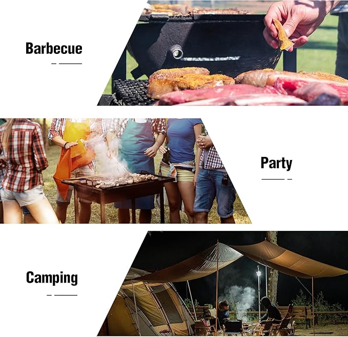 Lineslife Rectangle Fire Pit Cooking Grill Grate, Heavy Duty Outdoor Rectangle Campfire BBQ Grill with Handles, Camping Cookware and Accessory, 36 Inch