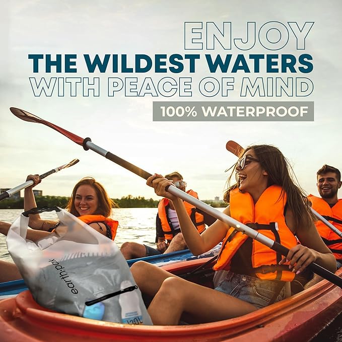 Earth Pak Waterproof Dry Bag with Zippered Pocket - Waterproof Dry Bag Backpack Keeps Gear Dry