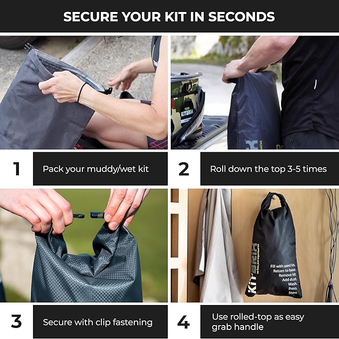 KitBrix DobiPak Drybag 12L - Keeps Wet Gear Separate - Waterproof Dry Bag for Sports, Camping & Travel - Perfect for Wetsuits, Swim Gear, Muddy Boots - Durable & Lightweight