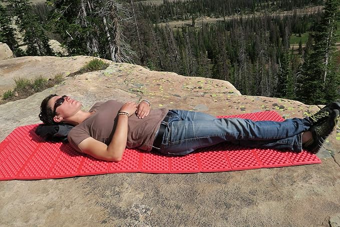 AceCamp Portable Foam Sleeping Pad, Full Length Accordion Sleeping Mat for Camping & Hiking, Lightweight, Soft & Compact Cushion for Sleeping Bag, Comfort, Tent, Rocky Terrain