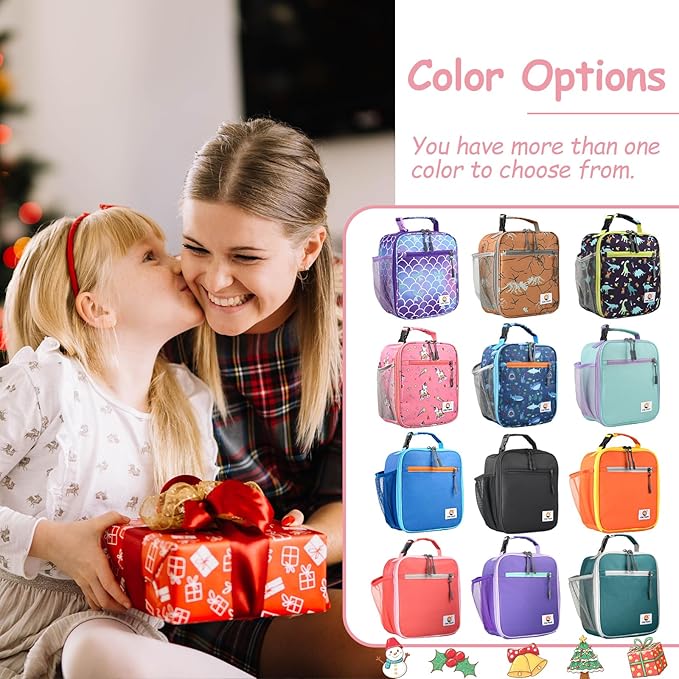 Lunch Box Kids,Premium Insulated Lunch Bag for Girls Boys,Soft Bag Mini Cooler Back to School Thermal Reusable Lunch Bag for Work School Picnic (Rainbow)