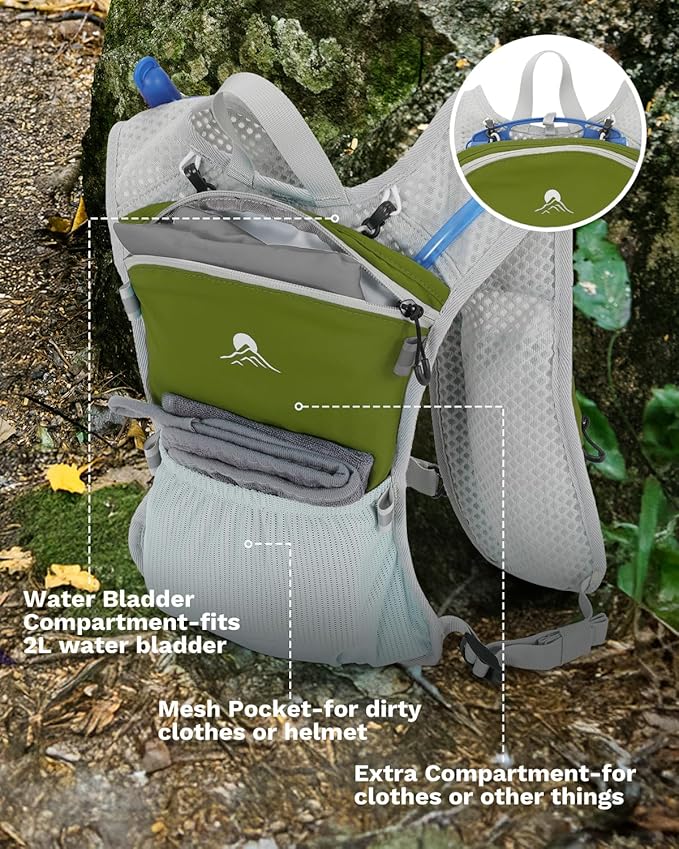 Running Vest for Women and Men, Hydration Backpack for Runners, Trail, Hiking, Biking and Walking, with Front Phone Holder, Adjustable Chest and Waist Strap