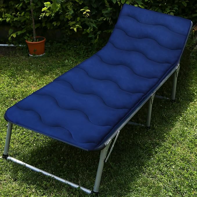 Cot Mattress Pad, 30"x75" Quilted Foam Camping Cot Mattress Topper with Anti-Slip Bottom, Breathable & Comfortable Cot Pads for Camping/Rv Bunk/Narrow Twin Beds, Sleeping Cot Mattress Pad Only