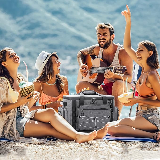 Maelstrom Soft Sided Cooler Bag, 30/40 Can Collapsible Insulated Ice Chest, Large Leakproof Camping & Travel Cooler for Kayaking & Beach