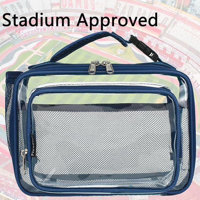 FlowFly Kids Lunch box with buckle Insulated Cooler Back to School Thermal Meal Tote Kit for Girls, Boys, Clear#Cyan