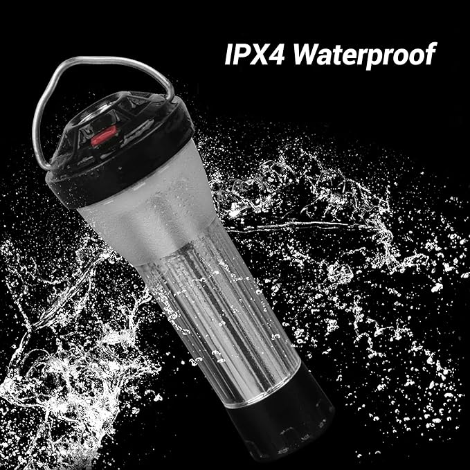 FZH Rechargeable Camping Lantern - 2200mAh Power Bank with Type-C Fast Charging , 100 Lumens Camp Lantern with 3 Light Modes, Stepless Dimming Suit for Emergencies, Camping, Hiking