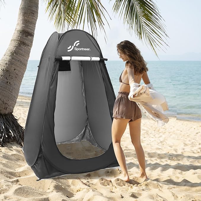 Sportneer Pop Up Privacy Shower Tent, Portable Changing Room Pop Up Changing Tent 75inches x 47inches x 47inches Shower Tent with Carry Bag for Camping & Beach, Easy Set Up, Foldable