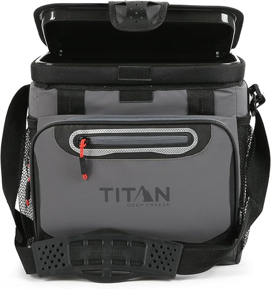 Arctic Zone Titan Deep Freeze Cooler - Zipperless Hardbody Cooler - Small & Large Capacity- Beach & Camping Cooler - Deep Freeze Insulation, HardBody Liner, and SmartShelf