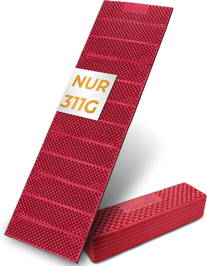 AceCamp Portable Foam Sleeping Pad, Full Length Accordion Sleeping Mat for Camping & Hiking, Lightweight, Soft & Compact Cushion for Sleeping Bag, Comfort, Tent, Rocky Terrain