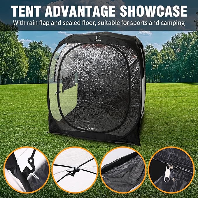 CDEN Sport Tent, Instant Tent, Pop Up, with Sealed Floor, rain Fly, for Sports, Event, Camping