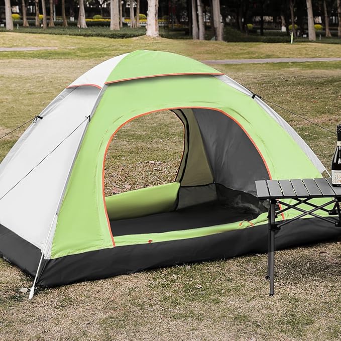 MoNiBloom 2 Person Dome Tent with Skylight, Ultralight Carry Family Tent Easy Set Up and Backpacking Tent with Lightweight Aluminum Alloy Frame for Adults Camping Hiking Outdoor Festivals, Blue