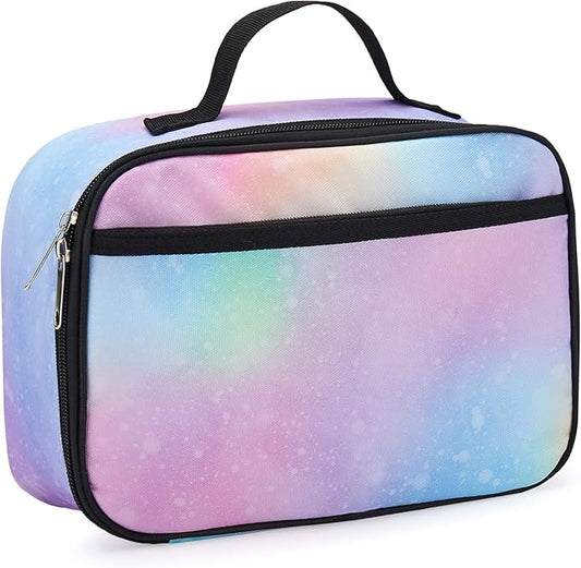 rickyh style Lunch Box with Padded Liner, Spacious Insulated Lunch Bag Durable Thermal Lunch Cooler Pack with Strap for Boys Girls Adults School Sports Beach Picnic Work Camp,2 Pocket (LBXINGXING