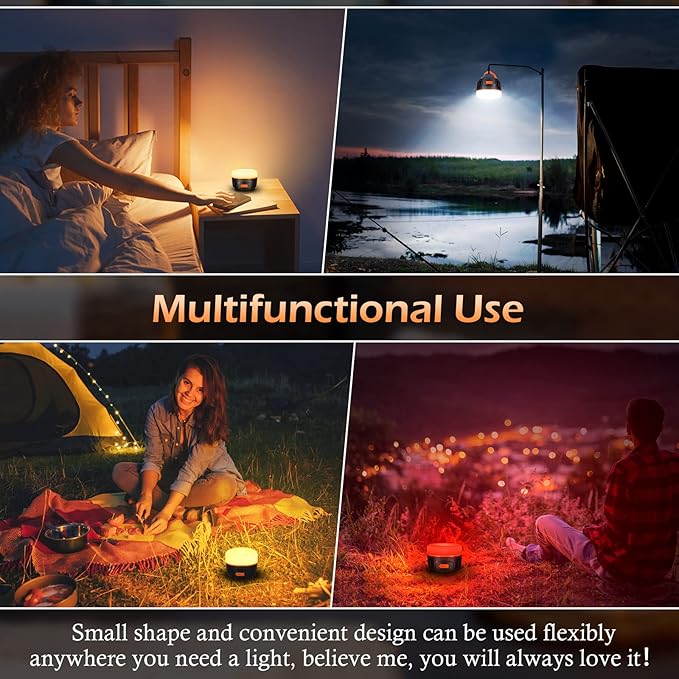 Sinvitron LED Camping Lantern Rechargeable with Remote Control - 1000LM 150H Runtime Tent Light, 5200mAh Water-Resistant Emergency Light for Hurricane Power Outages, Hiking Home