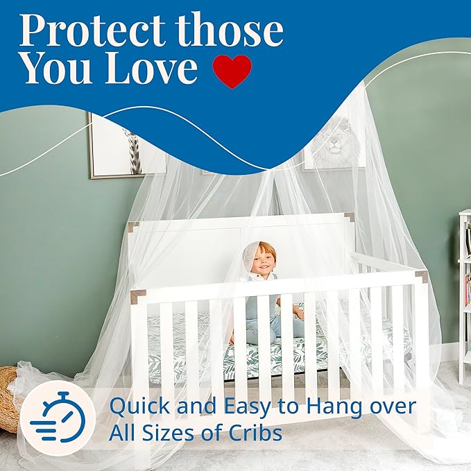 Mosquito Netting for Bed, Extra Large Mosquito Net Covers Single to California King Size Beds, Bug Net for Camping, Crib Canopy, Premium Quality for Indoor Outdoor Use and Travel