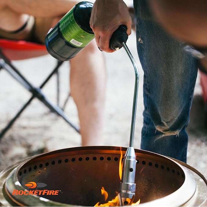 Fire Starter Torch | Perfect Propane Torch Head, Grill Gun, Charcoal Torch | Compatible with Bernzomatic Propane & MAP/PRO Fuels | Stainless Steel Tri-Flame Tip | Fuel NOT Included | Green