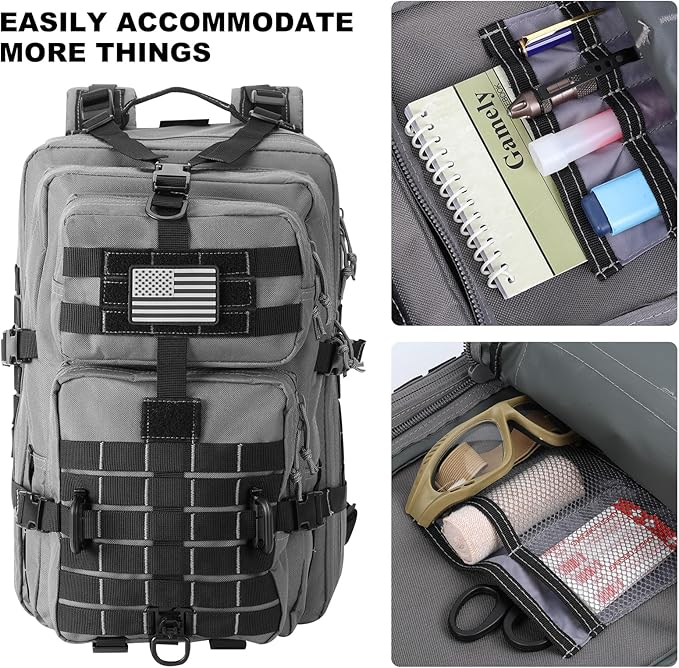 MOLLE Assault Pack, Tactical Backpack Military Army Camping Rucksack, 3-Day Pack