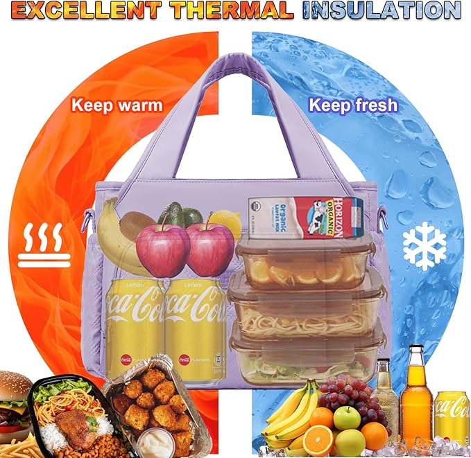 Artelaris Lunch Bag for Women, Insulated Lunch Box for Work,Large Leakproof Cooler lunch bag,Women's Lunch Tote Bag