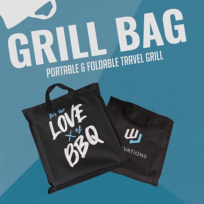 Fire Pit Grill - Folding Campfire Grill with Folding Design for Compact Storage, Grate, Griddle and Shovel for Versatile Campfire Cooking, Firepit for Outside