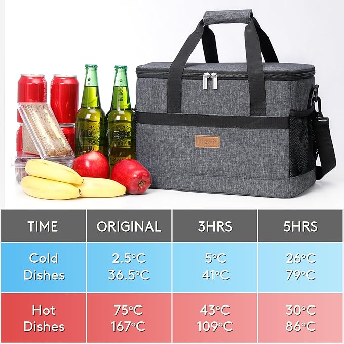 Lifewit Cooler Bag 30/50/60 Cans Collapsible and Insulated Large Lunch Bag Leakproof Soft Cooler Portable Tote for Camping/BBQ/Family Outdoor Activities