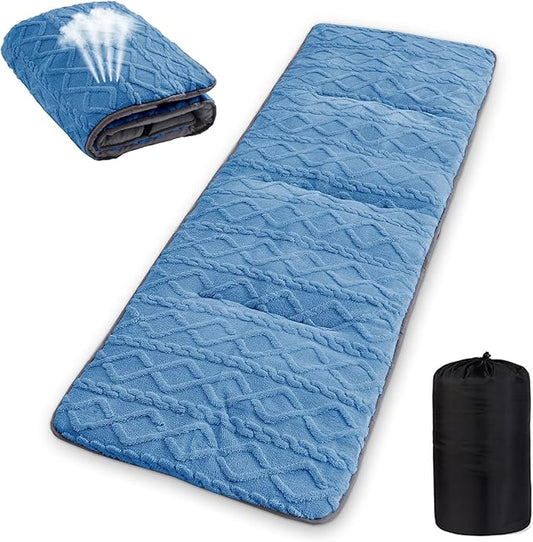 Camping Cot Mattress - Thick Camping Sleeping Pad with Elastic Straps,Portable Cot Mattress Pad for Sleeping Outdoor (75" x 28")