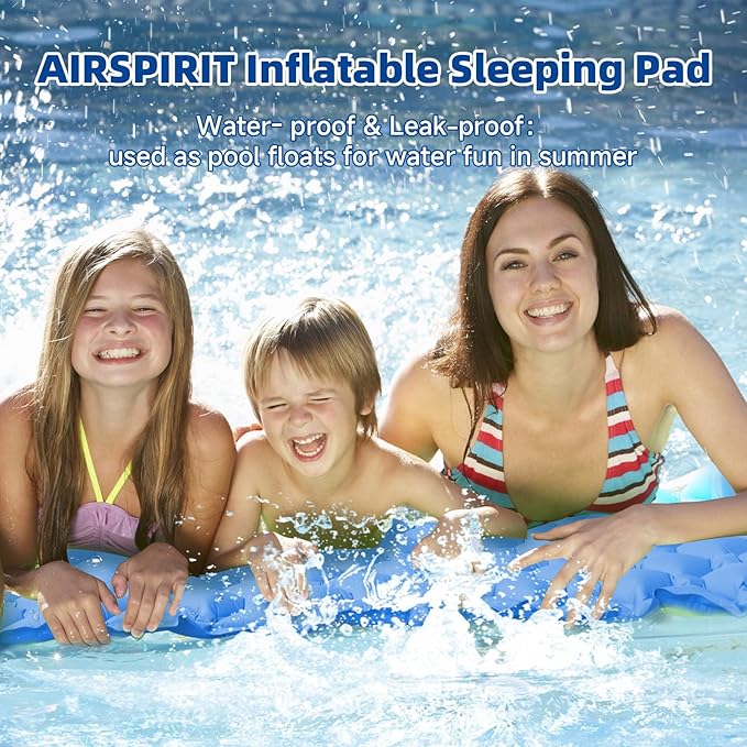 Inflatable Sleeping Pad with Pillow for Camping-Built in Foot Pump Fast Inflation-Ultralight Upgraded Durable Compact Sleeping Mat Moisture Proof Air Mattress for Backpacking,Hiking,Travel,Tent