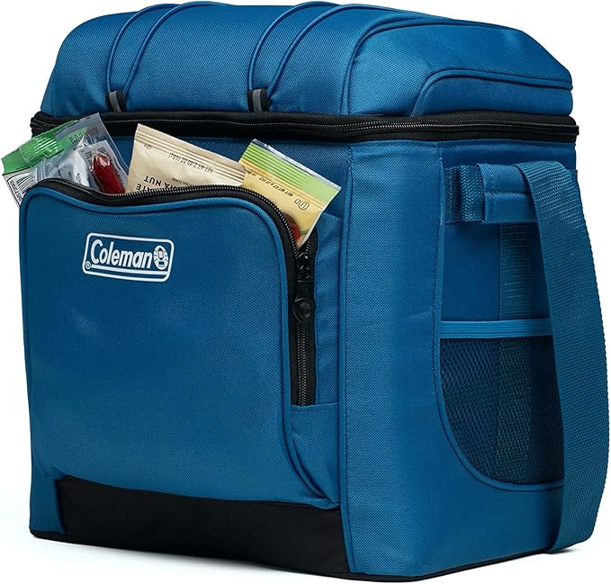 Coleman Chiller Insulated Soft Cooler, Leakproof 9/16/30 Can Cooler with 12+ Hour Ice Retention, Made with Recycled Materials, Great for Lunch, Camping, Beach, Pool, Sports, & More