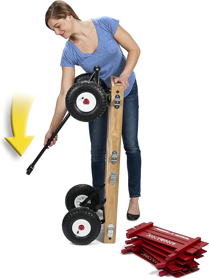 Radio Flyer All-Terrain Cargo Wagon for Kids, Garden and Cargo, Red Wagon for Ages 1.5+