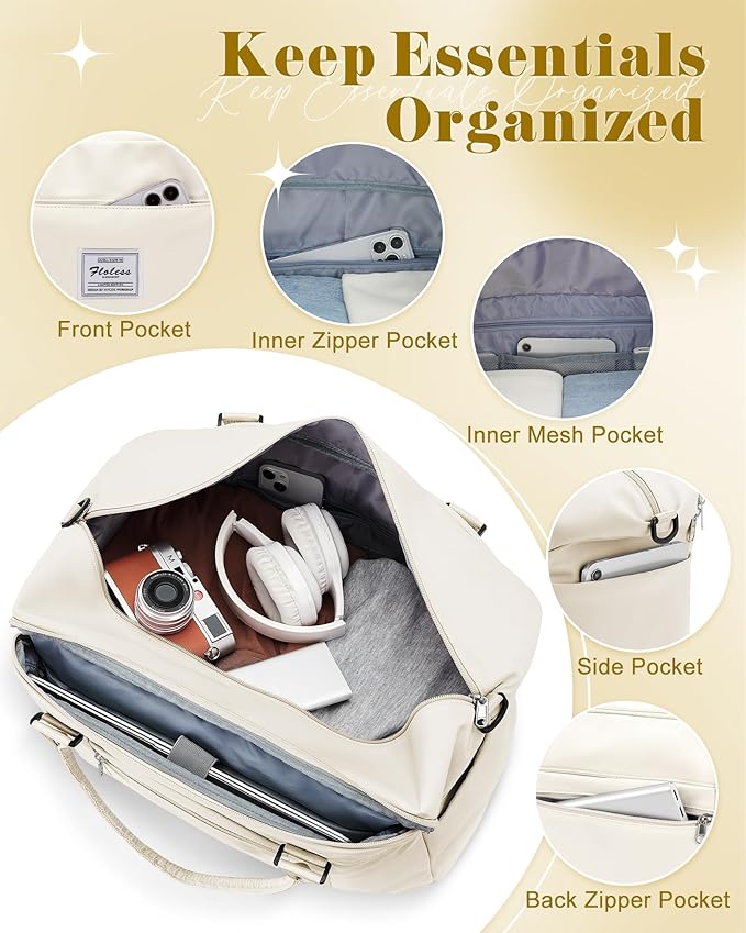 Gym Bag Womens,Travel Duffel Carry on Bag Sport Tote Bag Weekend Overnight Bag