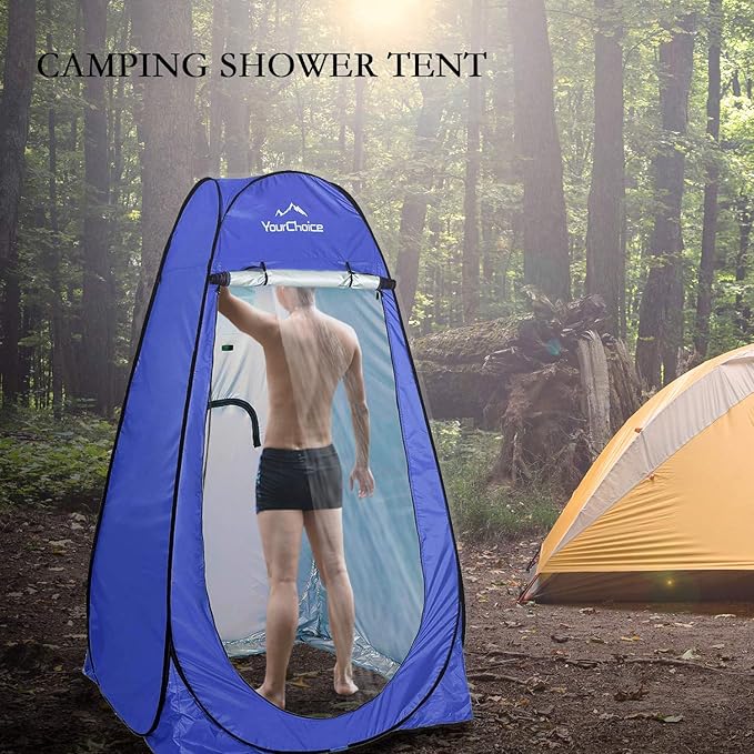 Your Choice Pop Up Privacy Shower Tent - Portable Changing Tent for Camping, Beach & Hiking - 6.2FT Lightweight with Carry Bag, Quick Setup & Full Coverage