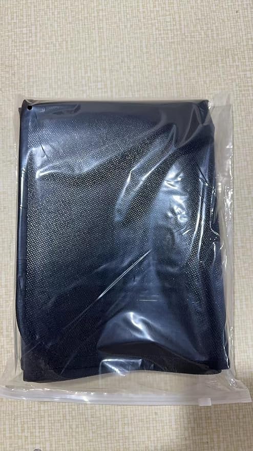 FLASLD 36 x 48 inches Under The Grill Protective Deck and Patio Mat, Fireproof Fireplace Mats to Protect Floor and Deck, Waterproof and Oil-proof Pad Protector for Grass Lawn, Black