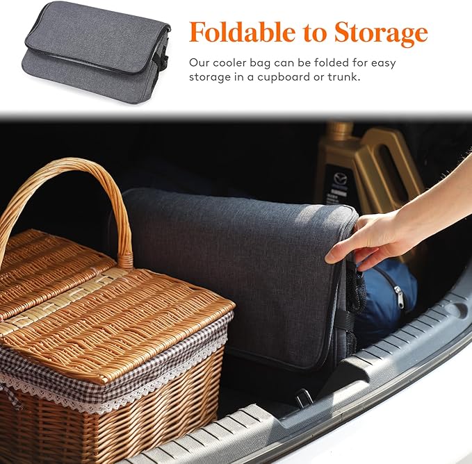 Lifewit Cooler Bag 30/50/60 Cans Collapsible and Insulated Large Lunch Bag Leakproof Soft Cooler Portable Tote for Camping/BBQ/Family Outdoor Activities