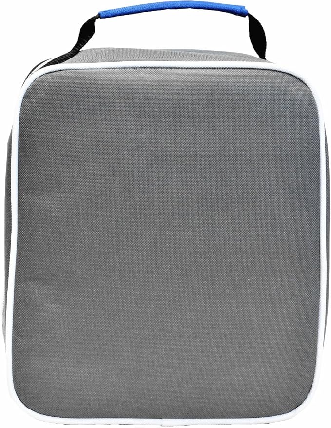 Insulated Lunch Box for Men Women, Portable Thermal Small Lunch Bag for Office Work Picnic, Reusable Compact Lunchbox Cooler Tote for Adults,Blue