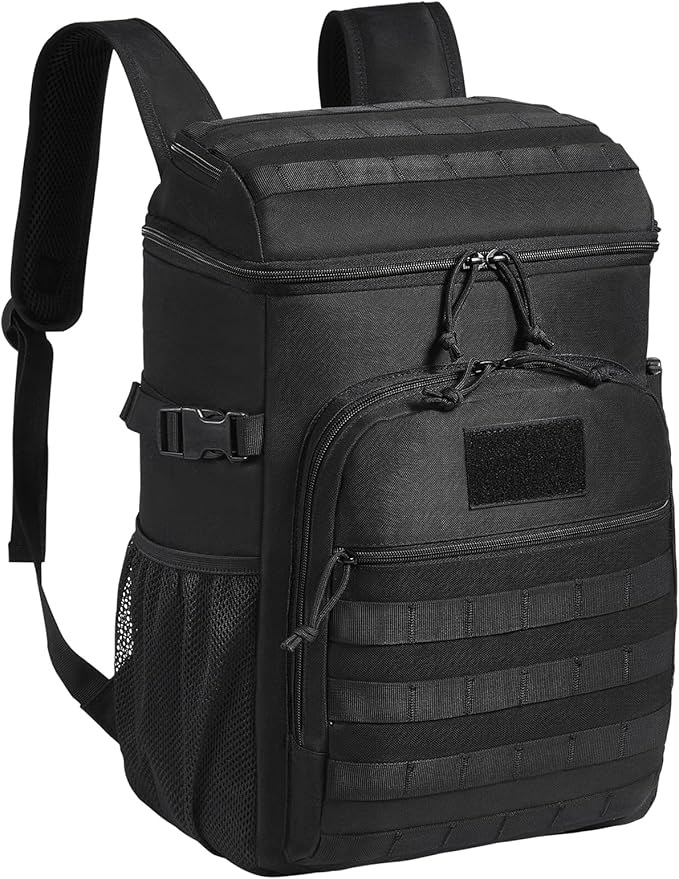 VEVOR Tactical Backpack Cooler, 25L Lunchbox for Work Insulated Leakproof with MOLLE, Lunch Cooler Box with Storage Bags, Lunch Bags Soft Cooler for Office, Picnic, Hiking, Beach, Camping