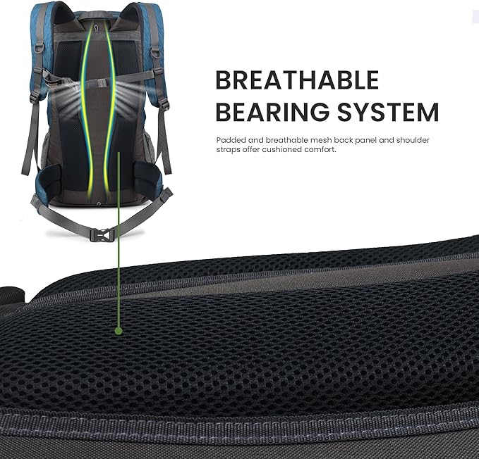 MOUNTAINTOP 40L Hiking Backpack Lightweight Travel Backpack for Men&Women Outdoor Camping Backpacking